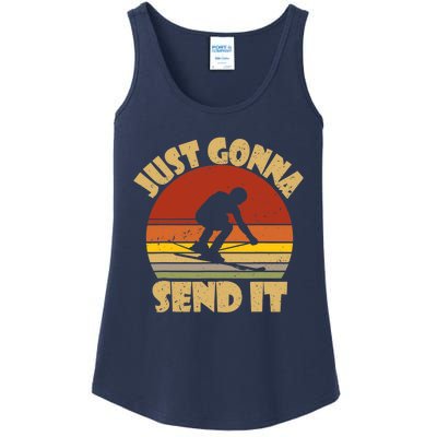 Skiing Lovers Just Gonna Send It Skiers Gift Ladies Essential Tank