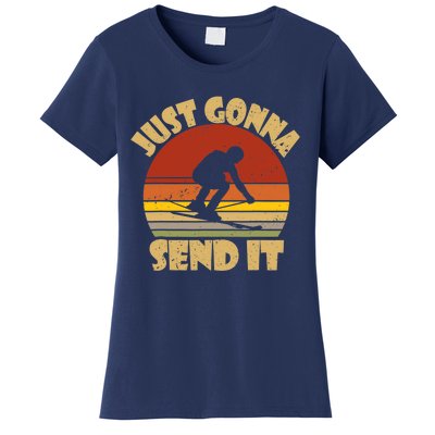 Skiing Lovers Just Gonna Send It Skiers Gift Women's T-Shirt