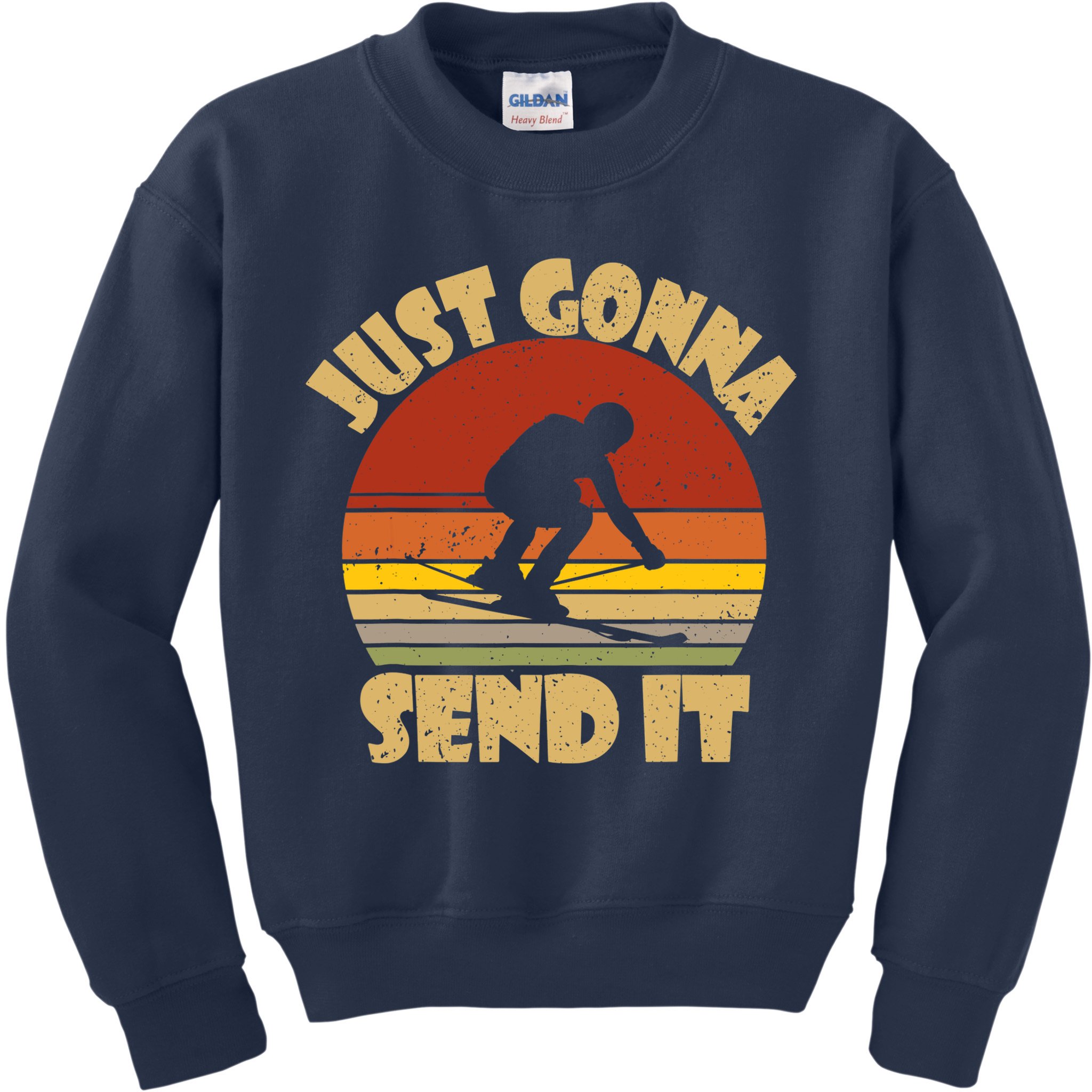 Skiing Lovers Just Gonna Send It Skiers Gift Kids Sweatshirt