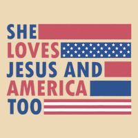 She Loves Jesus And America Too Retro Drawstring Bag