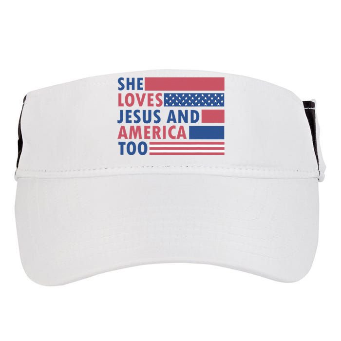 She Loves Jesus And America Too Retro Adult Drive Performance Visor