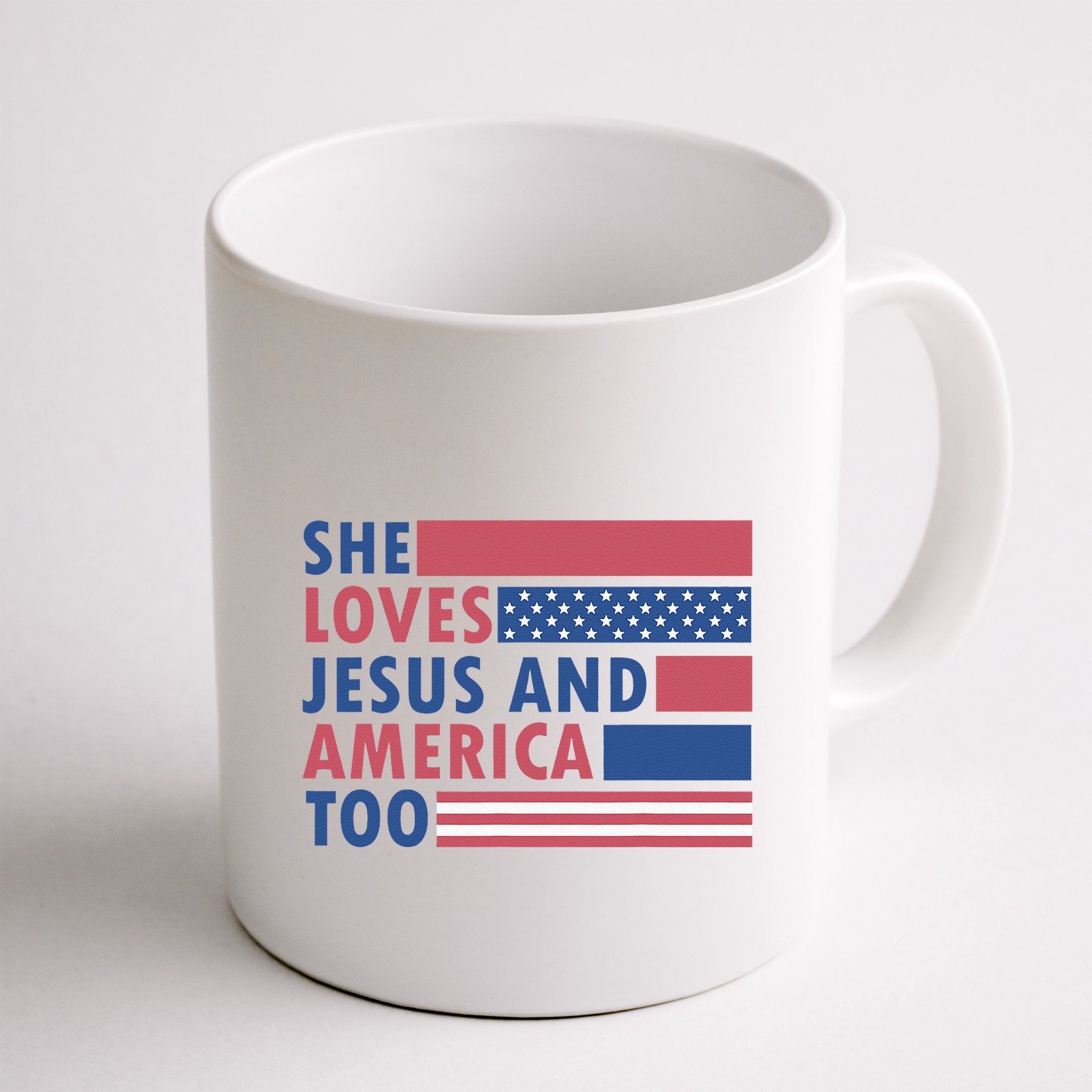 She Loves Jesus And America Too Retro Mug