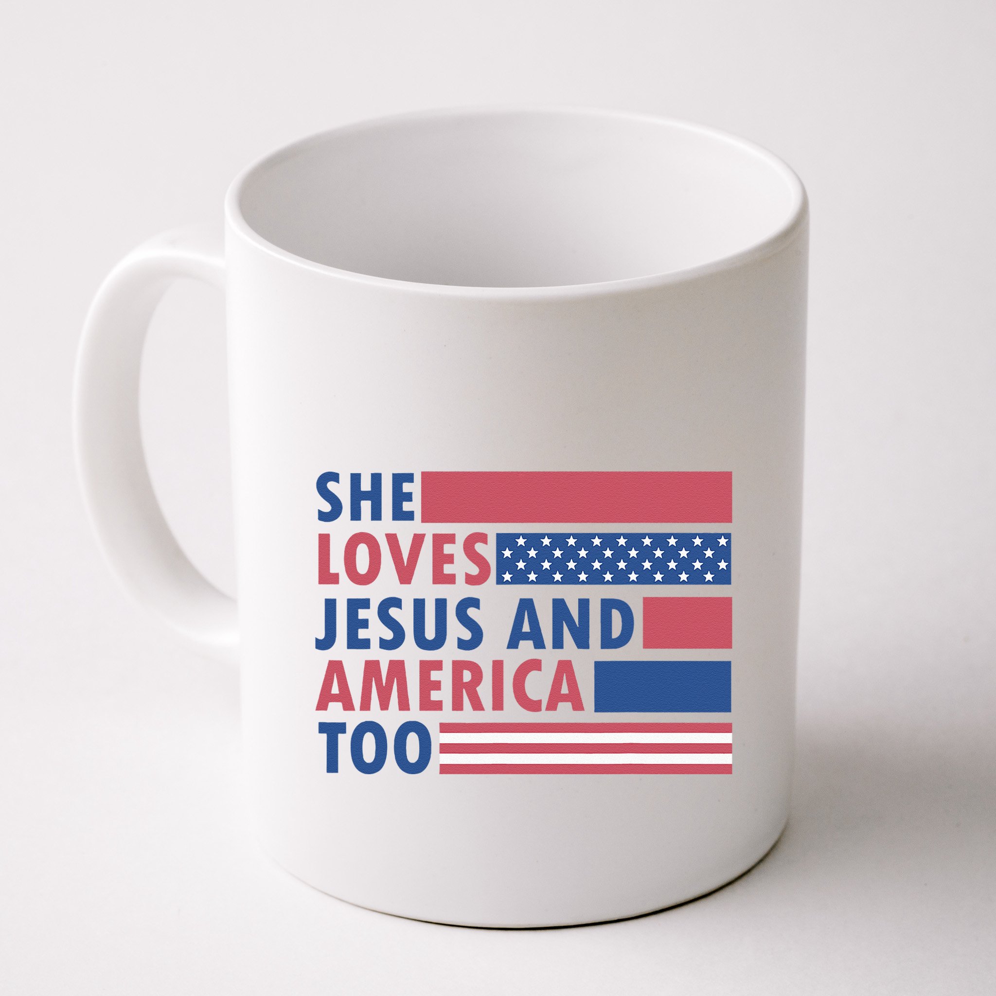 She Loves Jesus And America Too Retro Mug