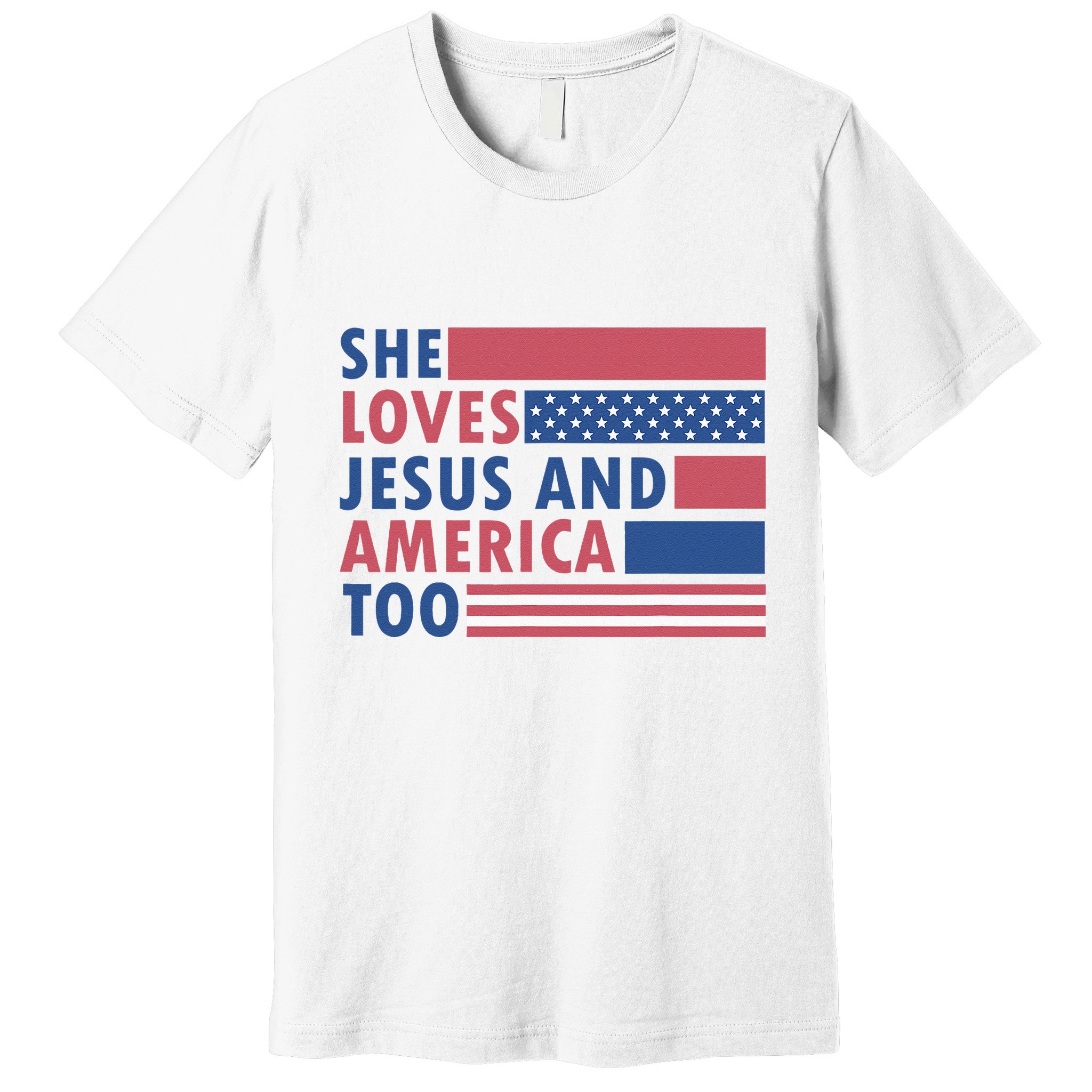 She Loves Jesus And America Too Retro Premium T-Shirt