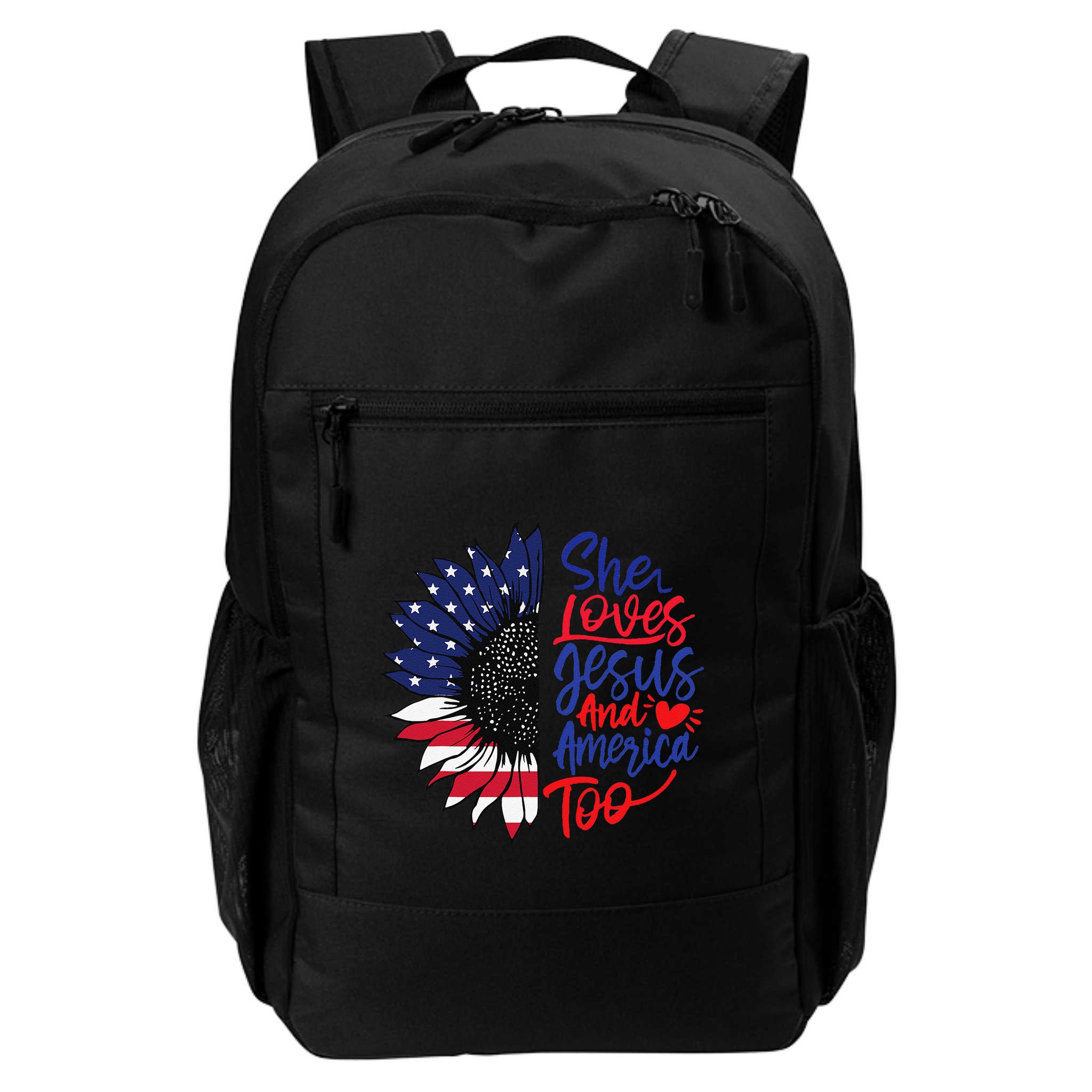 She Loves Jesus And America Too Backpack