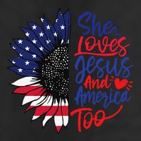 She Loves Jesus And America Too 11oz C Handle Ceramic Mug