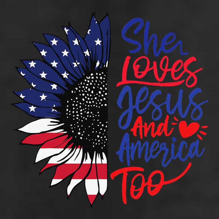 She Loves Jesus And America Too 11oz C Handle Ceramic Mug