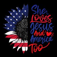 She Loves Jesus And America Too Flat Bill Trucker Hat