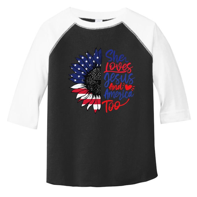 She Loves Jesus And America Too Toddler Fine Jersey T-Shirt