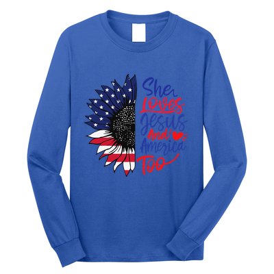 She Loves Jesus And America Too Long Sleeve Shirt