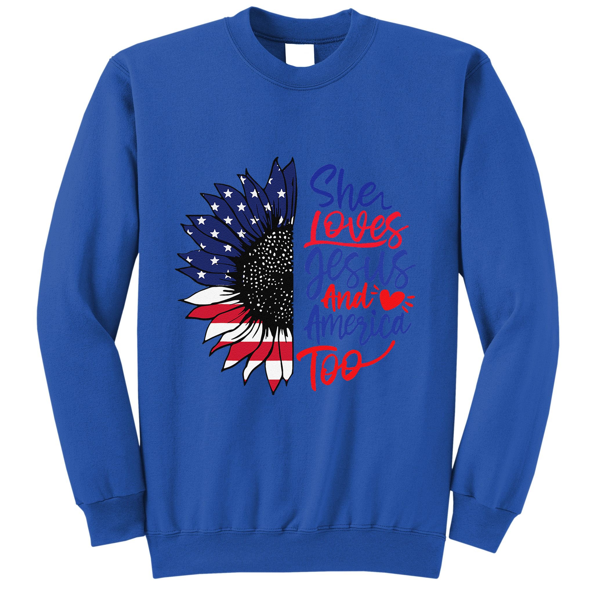 She Loves Jesus And America Too Sweatshirt