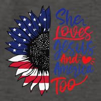 She Loves Jesus And America Too Vector Backpack