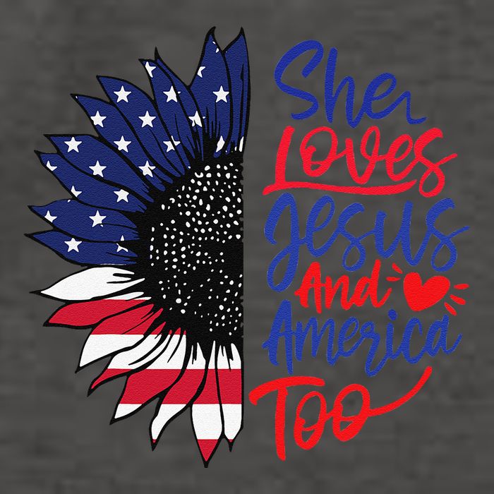 She Loves Jesus And America Too Vector Backpack