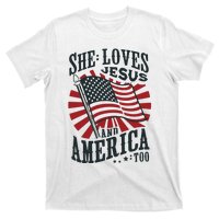 She Loves Jesus And America Too T-Shirt