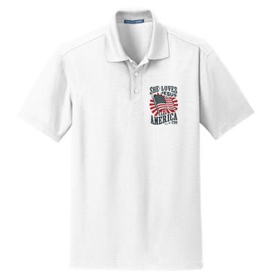 She Loves Jesus And America Too Dry Zone Grid Polo