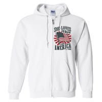 She Loves Jesus And America Too Full Zip Hoodie