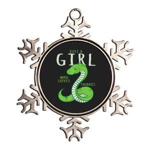 Snake Lover Just A Girl Who Loves Snakes Metallic Star Ornament