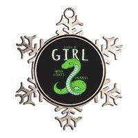 Snake Lover Just A Girl Who Loves Snakes Metallic Star Ornament