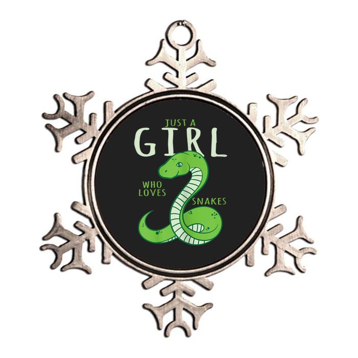 Snake Lover Just A Girl Who Loves Snakes Metallic Star Ornament