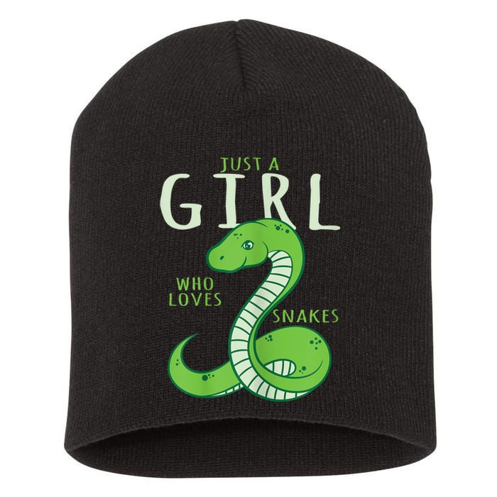 Snake Lover Just A Girl Who Loves Snakes Short Acrylic Beanie