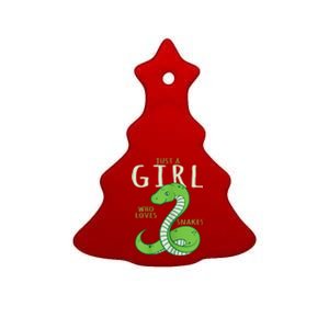 Snake Lover Just A Girl Who Loves Snakes Ceramic Tree Ornament