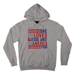 She Loves Jesus And America Too Tall Hoodie