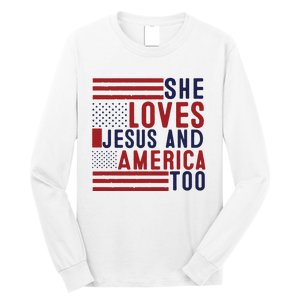 She Loves Jesus And America Too Long Sleeve Shirt