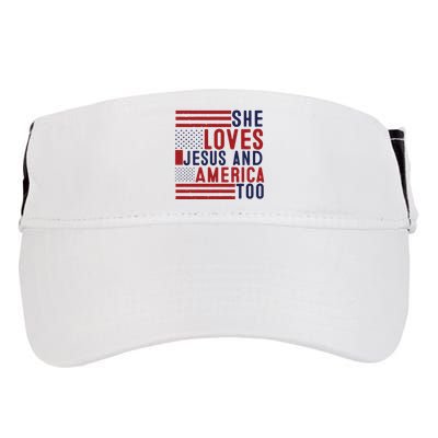She Loves Jesus And America Too Adult Drive Performance Visor