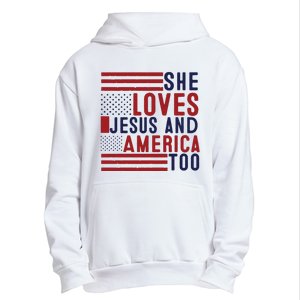 She Loves Jesus And America Too Urban Pullover Hoodie