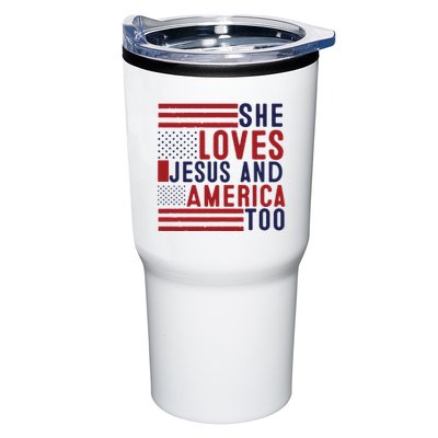 She Loves Jesus And America Too Tumbler