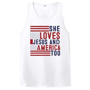 She Loves Jesus And America Too PosiCharge Competitor Tank