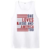 She Loves Jesus And America Too PosiCharge Competitor Tank