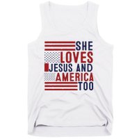 She Loves Jesus And America Too Tank Top