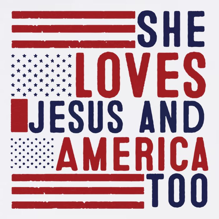 She Loves Jesus And America Too Toddler T-Shirt