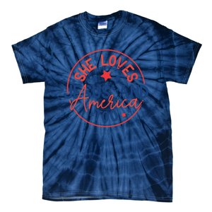 She Loves Jesus And America Too Tie-Dye T-Shirt