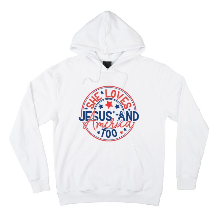 She Loves Jesus And America Too Hoodie