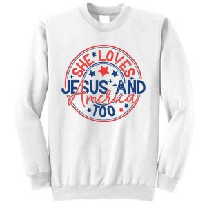 She Loves Jesus And America Too Sweatshirt