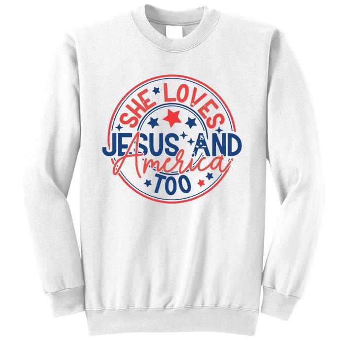 She Loves Jesus And America Too Sweatshirt