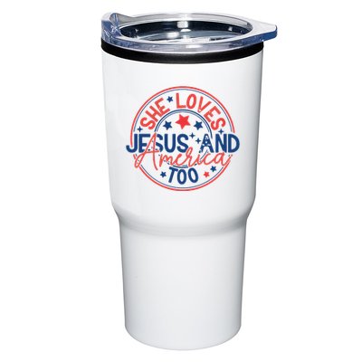 She Loves Jesus And America Too Tumbler