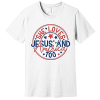 She Loves Jesus And America Too Premium T-Shirt