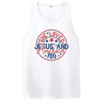 She Loves Jesus And America Too PosiCharge Competitor Tank