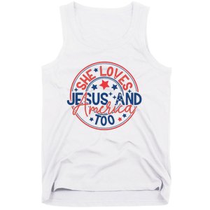 She Loves Jesus And America Too Tank Top