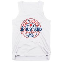 She Loves Jesus And America Too Tank Top