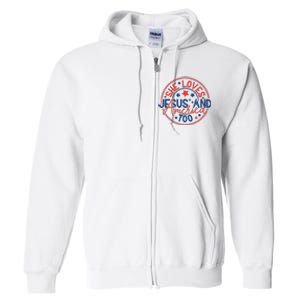 She Loves Jesus And America Too Full Zip Hoodie