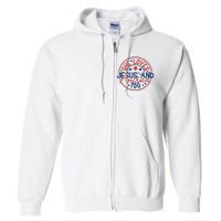 She Loves Jesus And America Too Full Zip Hoodie