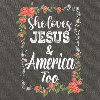 She Loves Jesus.And America Too 4th Of July Cotton Canvas Backpack