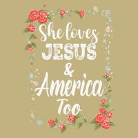 She Loves Jesus.And America Too 4th Of July Cooling Performance Crew T-Shirt