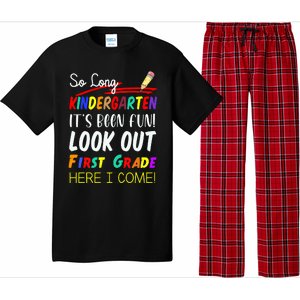 So Long Kindergarten Here I Come 1 Grade Graduation Fun Pajama Set