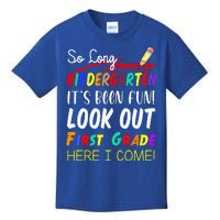 So Long Kindergarten Here I Come 1 Grade Graduation Fun Kids T-Shirt