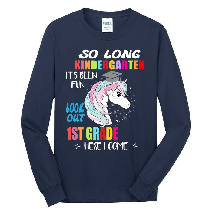 So Long Kindergarten 1st Grade Here I Come Graduation Girl Tall Long Sleeve T-Shirt